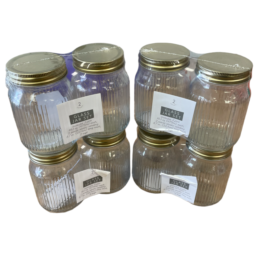 Set of 8 Glass Jars