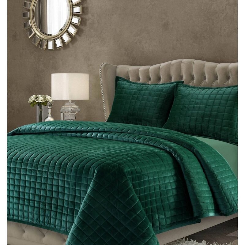 Florence Velvet Oversized Quilt Set - Tribeca Living Queen