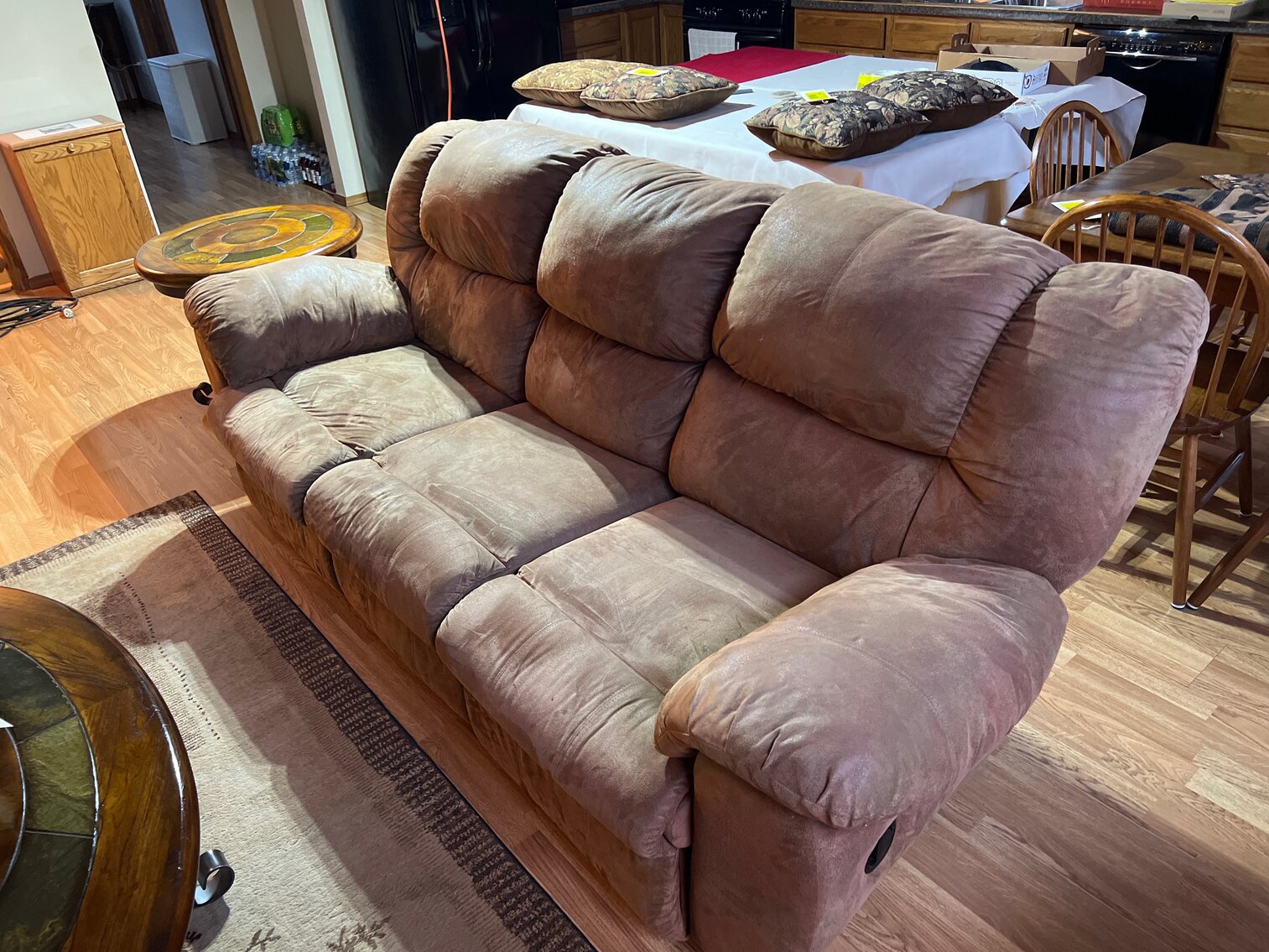 Ashley sofa with reclining ends