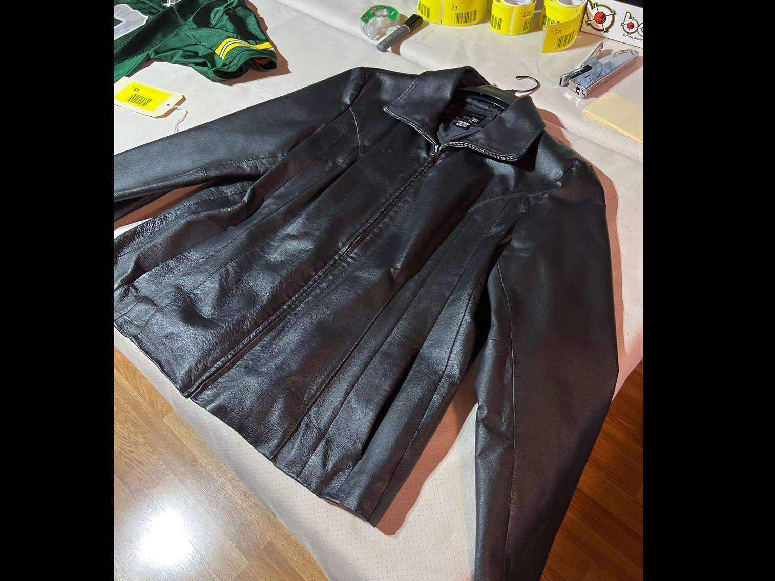 Leather coat