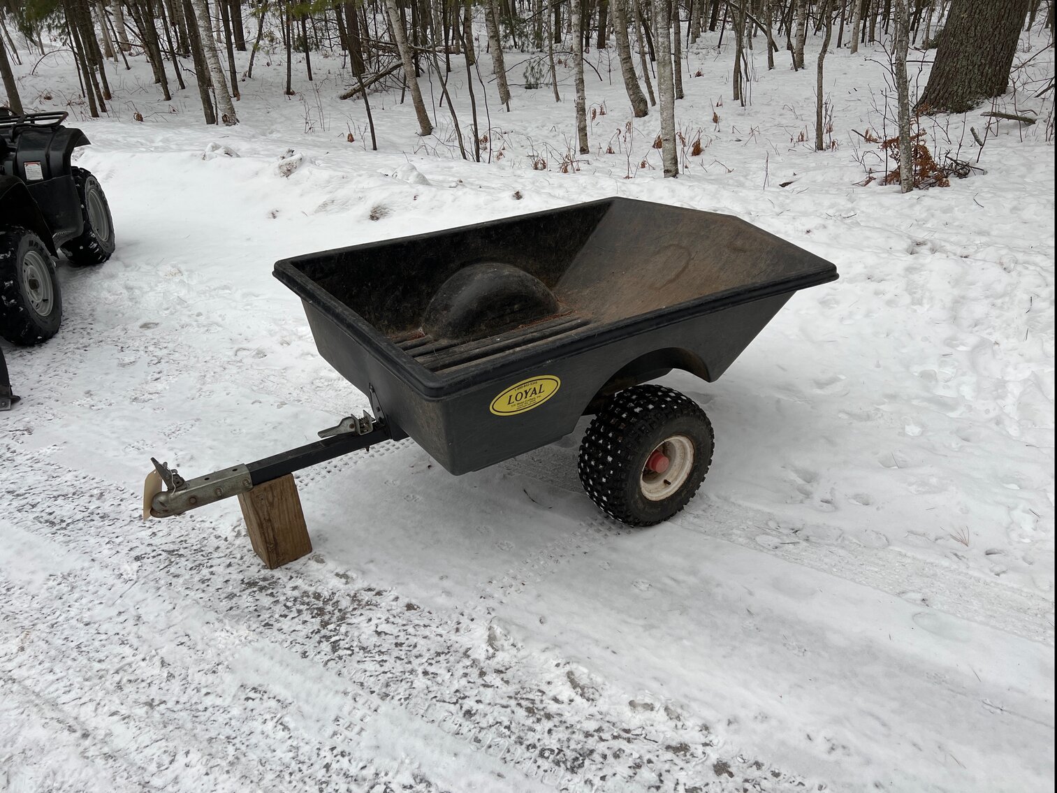 Loyal big tire poly dump trailer
