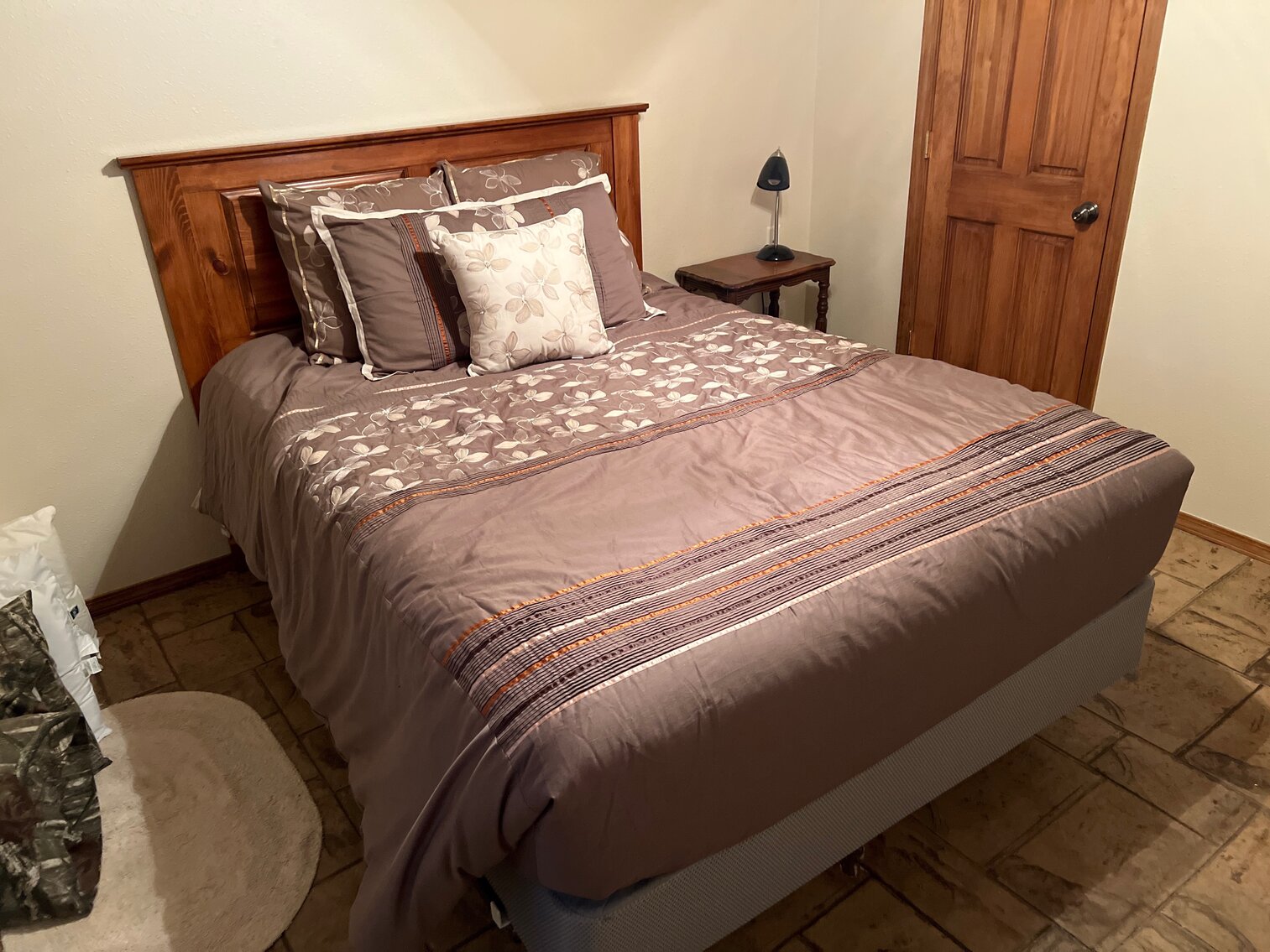 Queen size bed and headboard