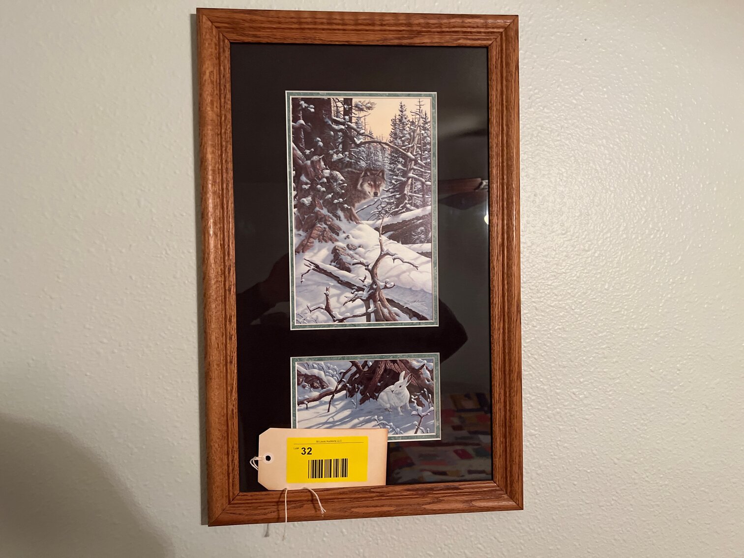 Wolf and rabbit print