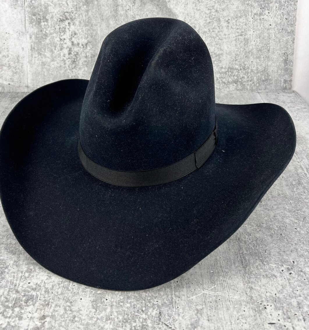 AZ-TEX 7X Black Cowboy Hat Size 7 1/4