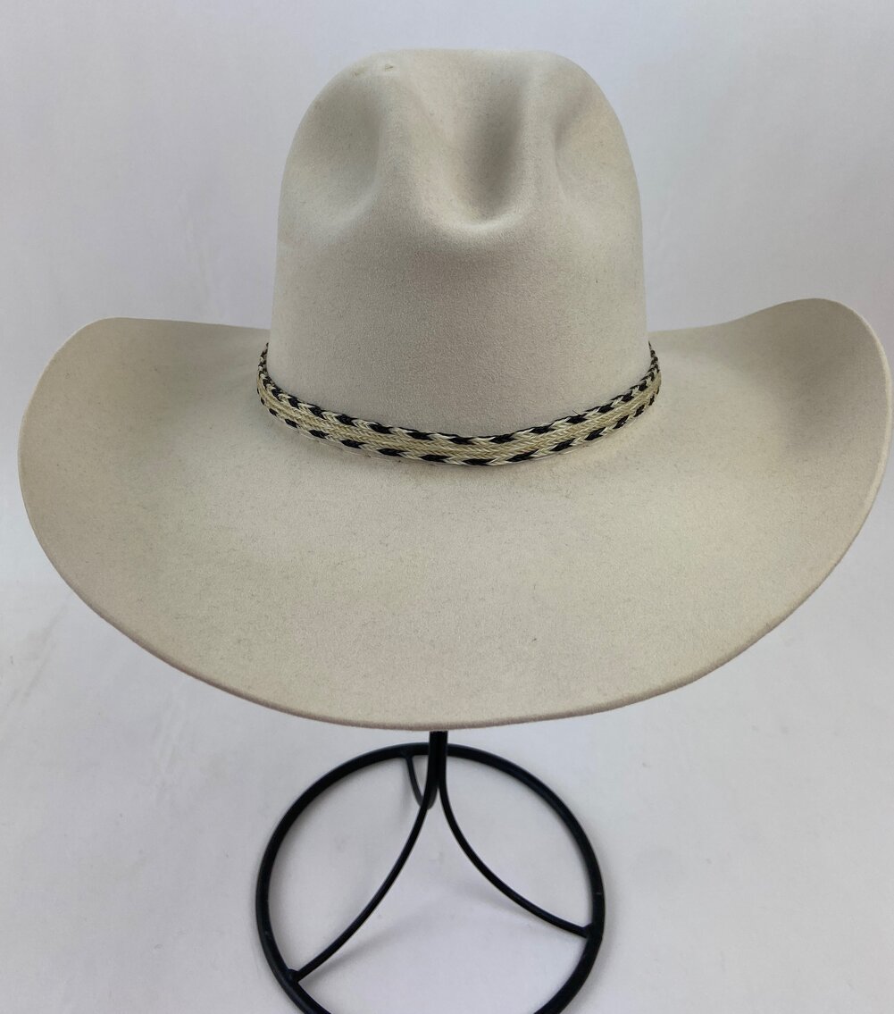 Az-Tex 7X Beaver Felt Cowboy Hat in Bone, with Sheplers Hat Stretcher