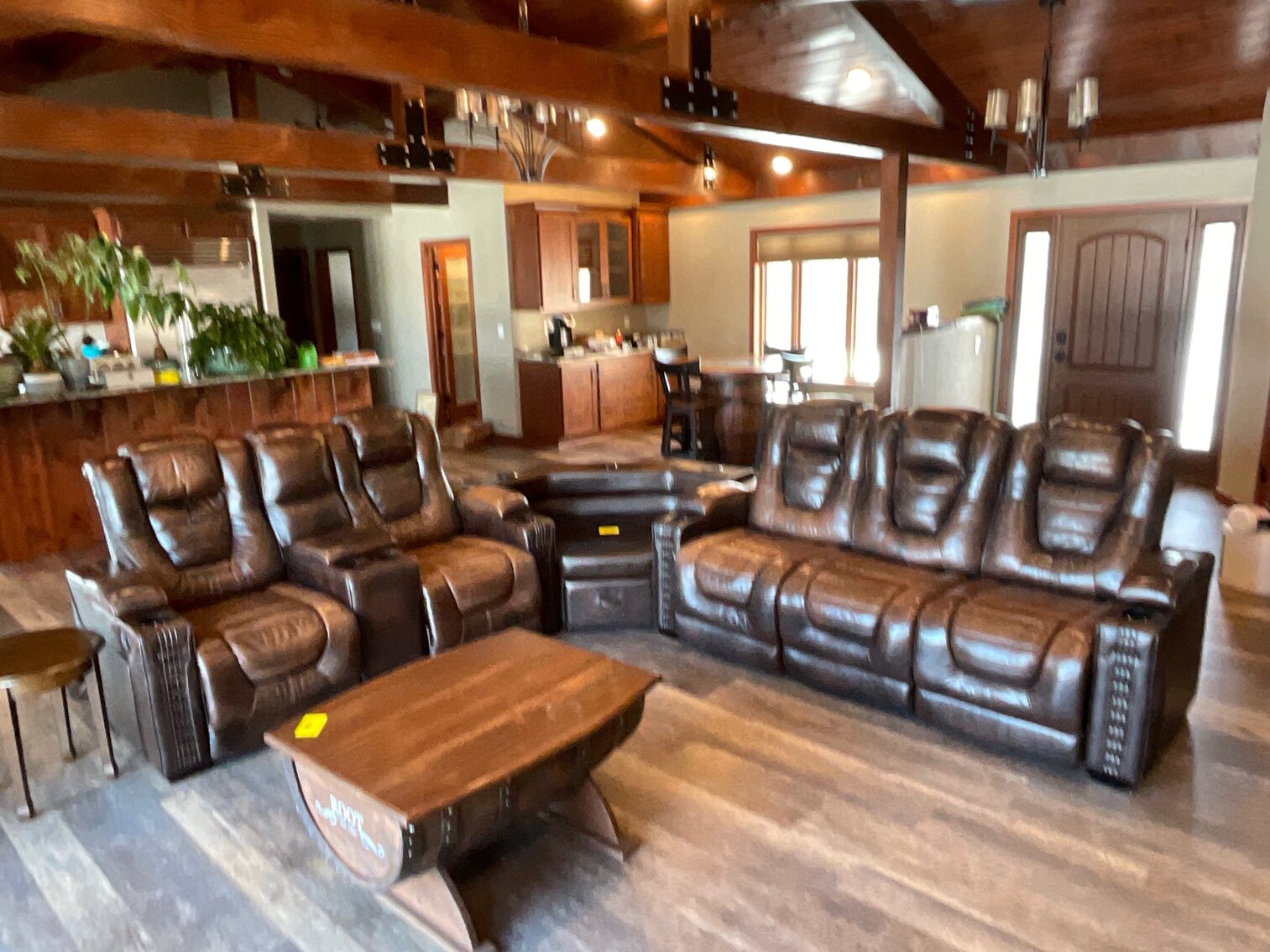Beautiful leather sectional or separated 