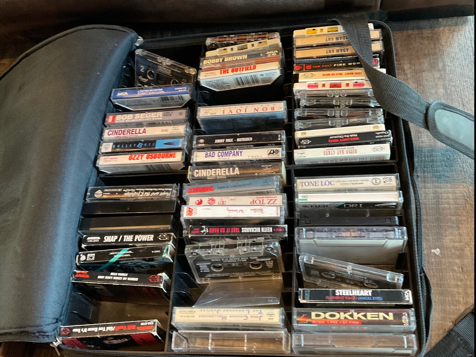 Cassette case with cassettes - nearly full