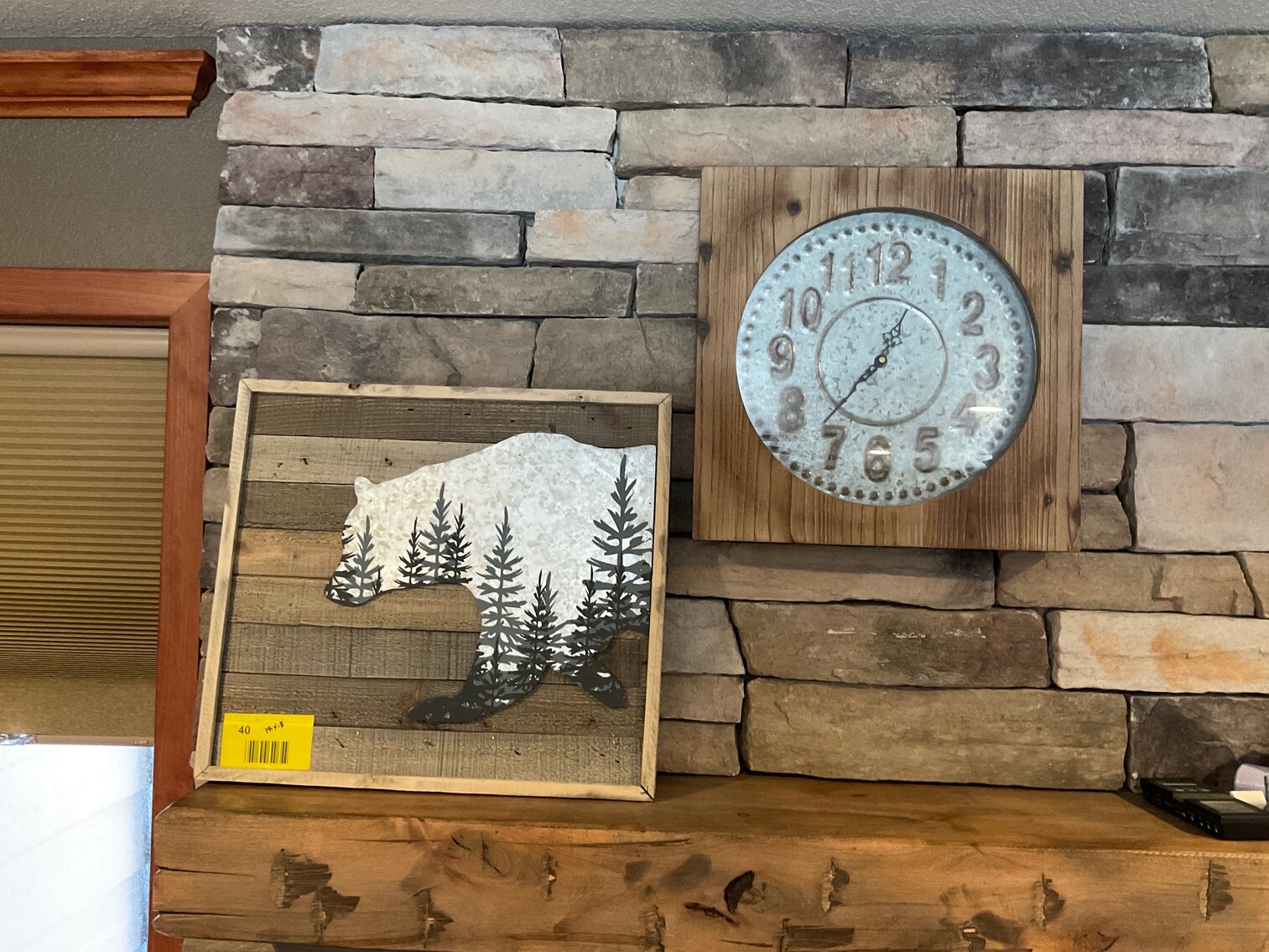Bear picture and clock