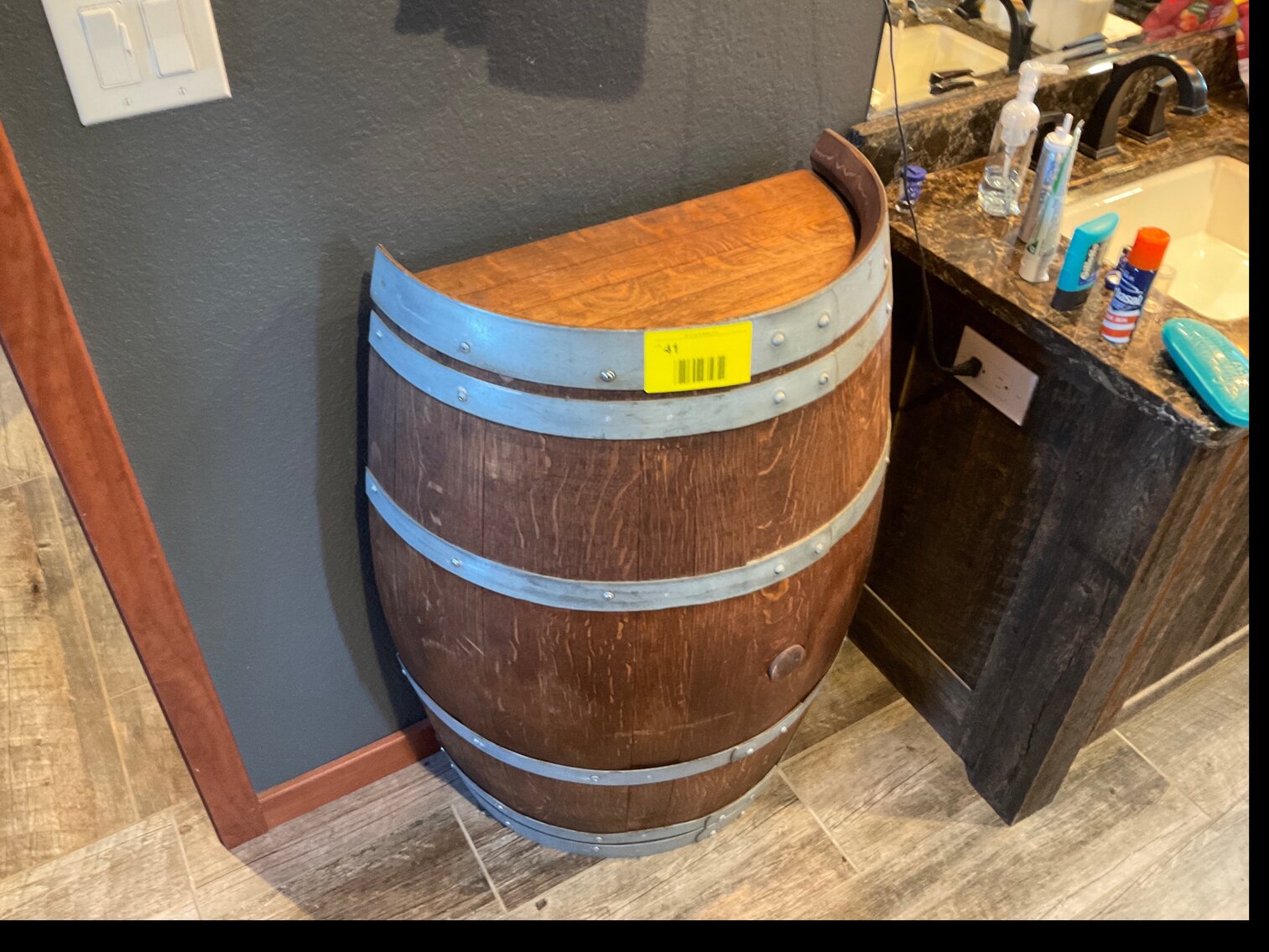 Half barrel table