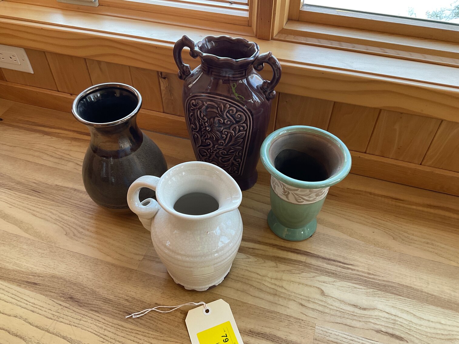 Miscellaneous stoneware pitcher and vases