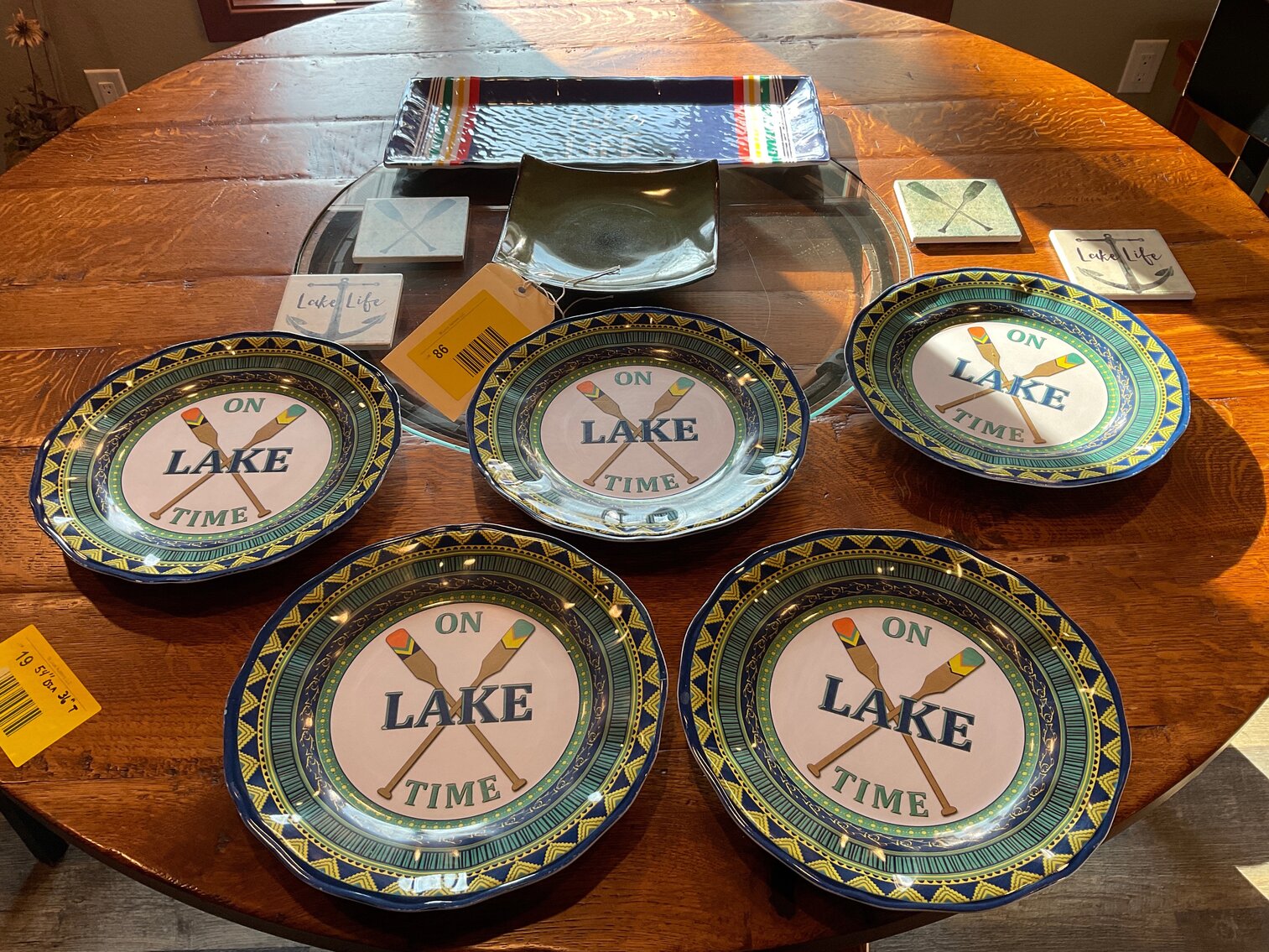“On Lake Time” plates and lake memorabilia