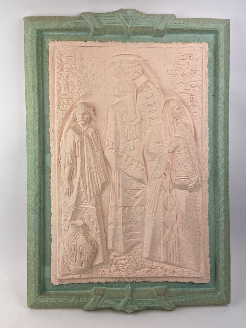 Aeonda: Tres Mujeres Signed, Numbered Hand Cast Paper Art