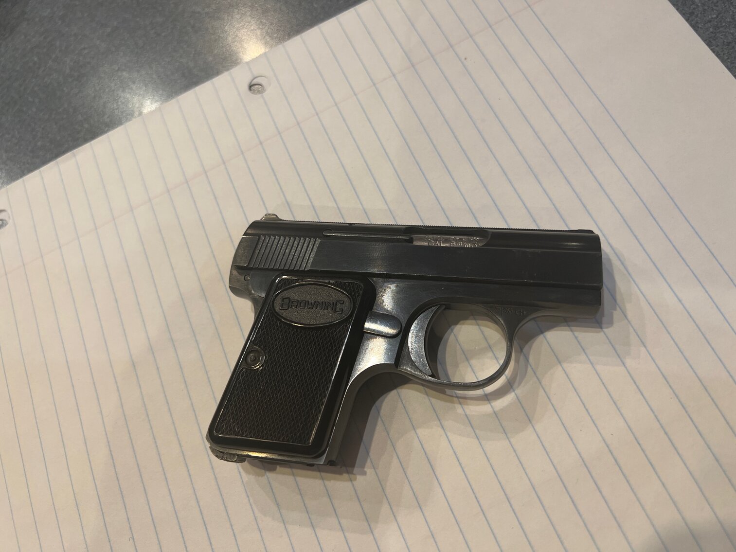 Browning, 6 MM pistol Belgium made