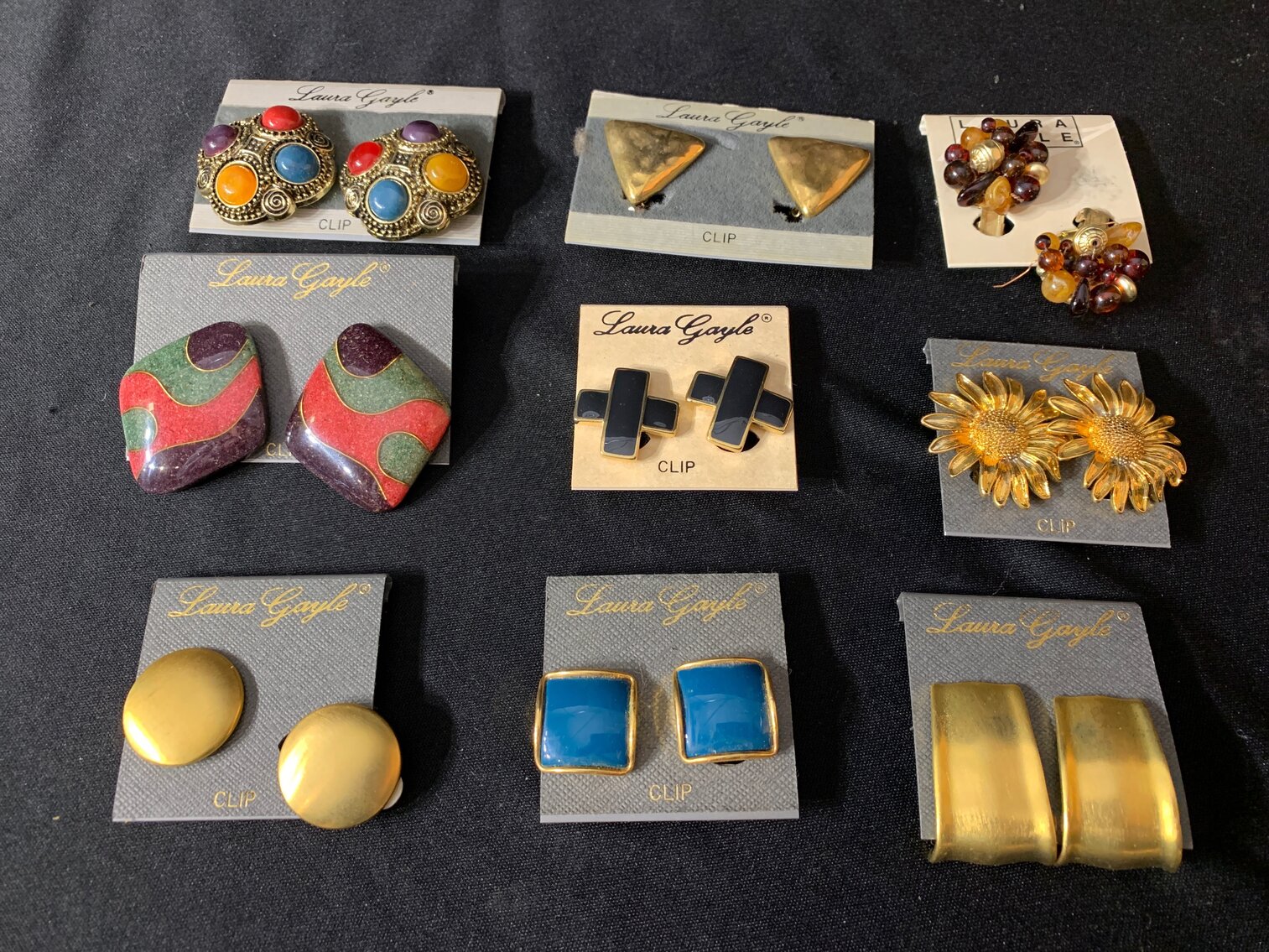 9 Pairs of Clip On Earrings