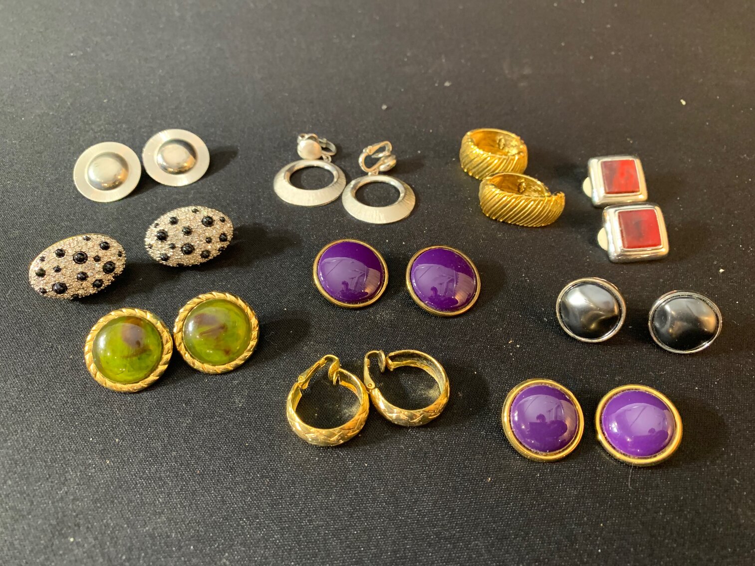 10 Pairs of Clip On Earrings