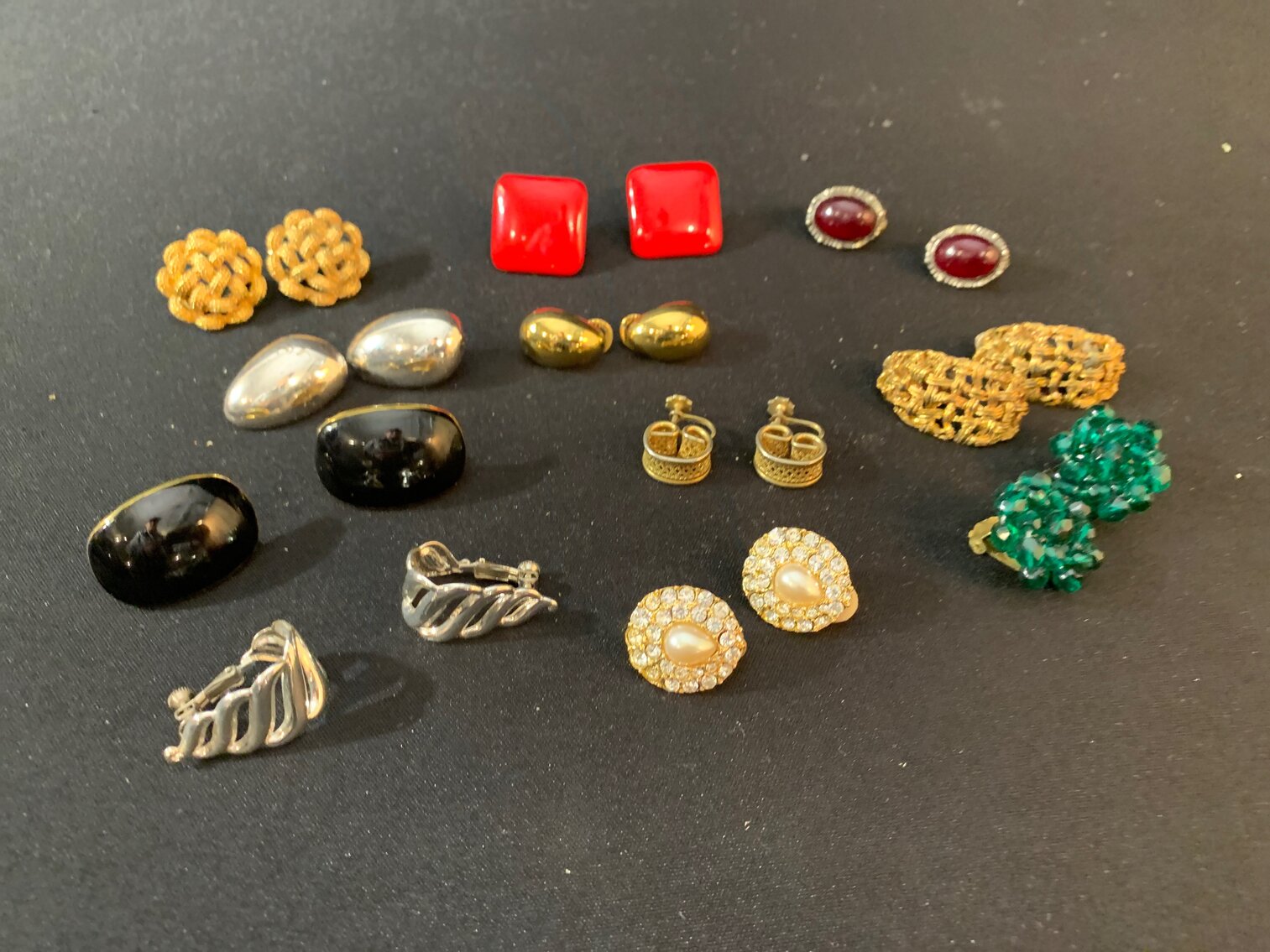 11 Pairs of Clip On Earrings