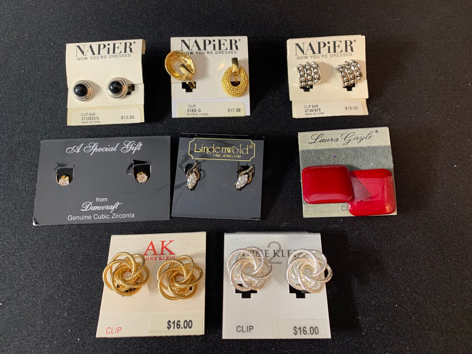 8 Pairs of Clip On Earrings