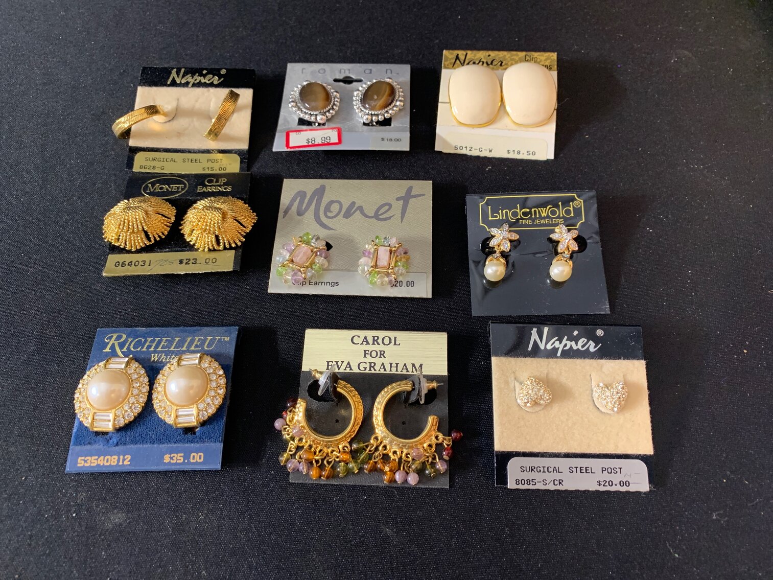 9 Pairs of Earrings
