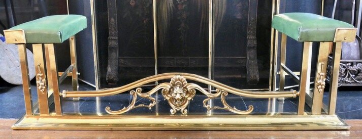 Solid Brass Fireside Bench