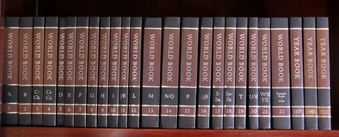 22 Volumes of The World Book Encyclopedia 