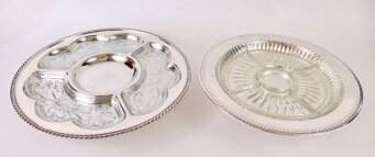 Two Lazy Susan Serving Trays