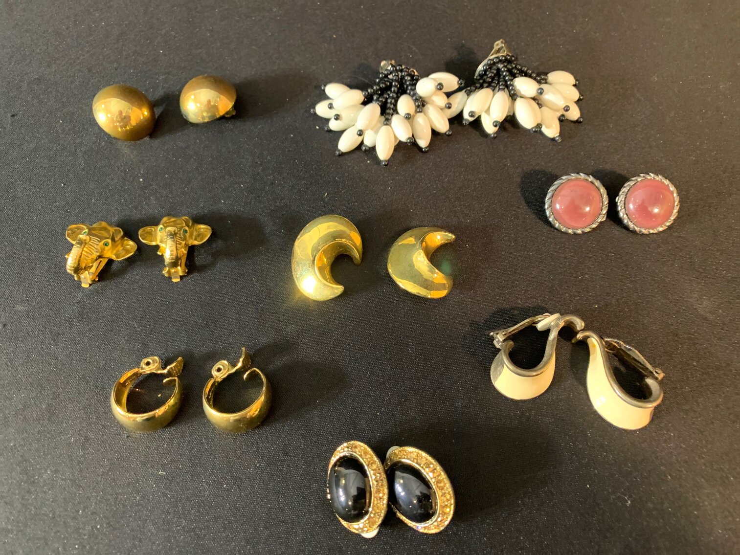 Eight Pairs of Clip On Earrings