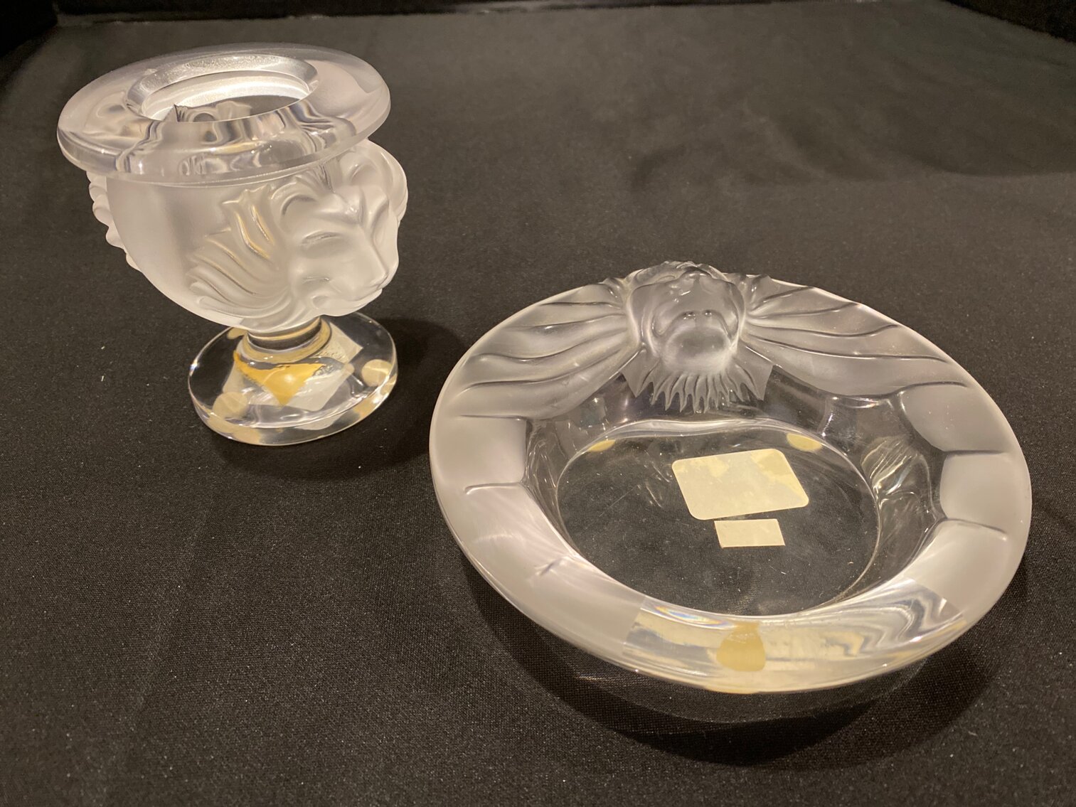 Lalique France Candle Holder and Ash Tray