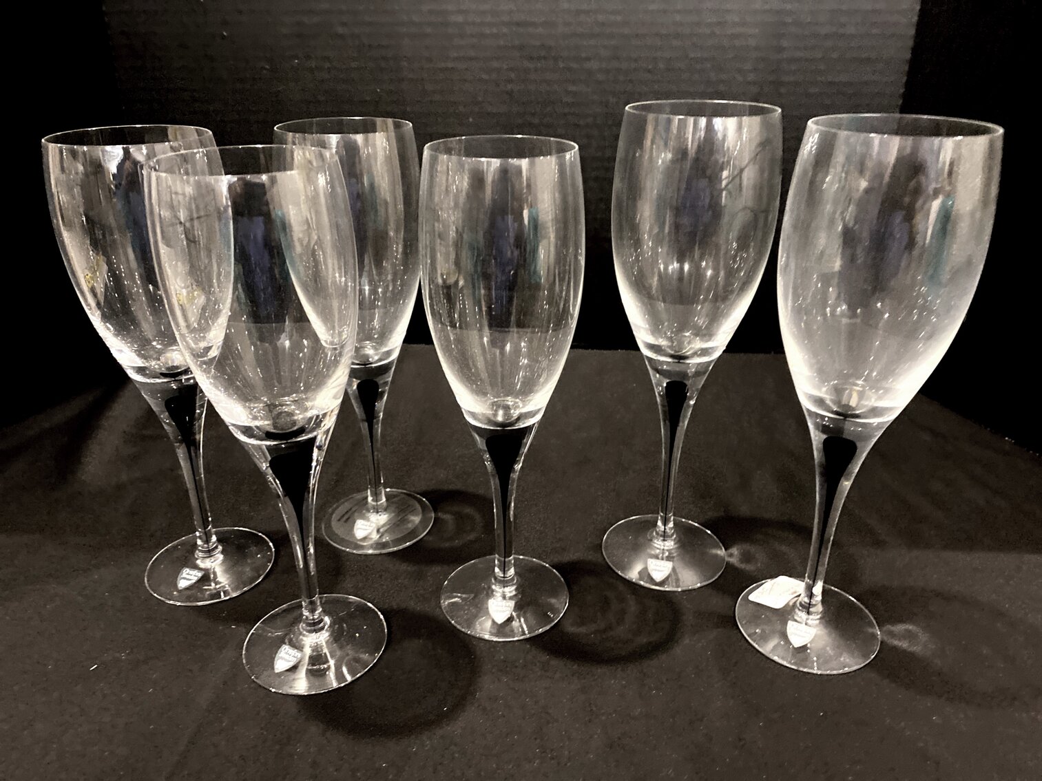 Orrefors Sweden Crystal Goblets (6)