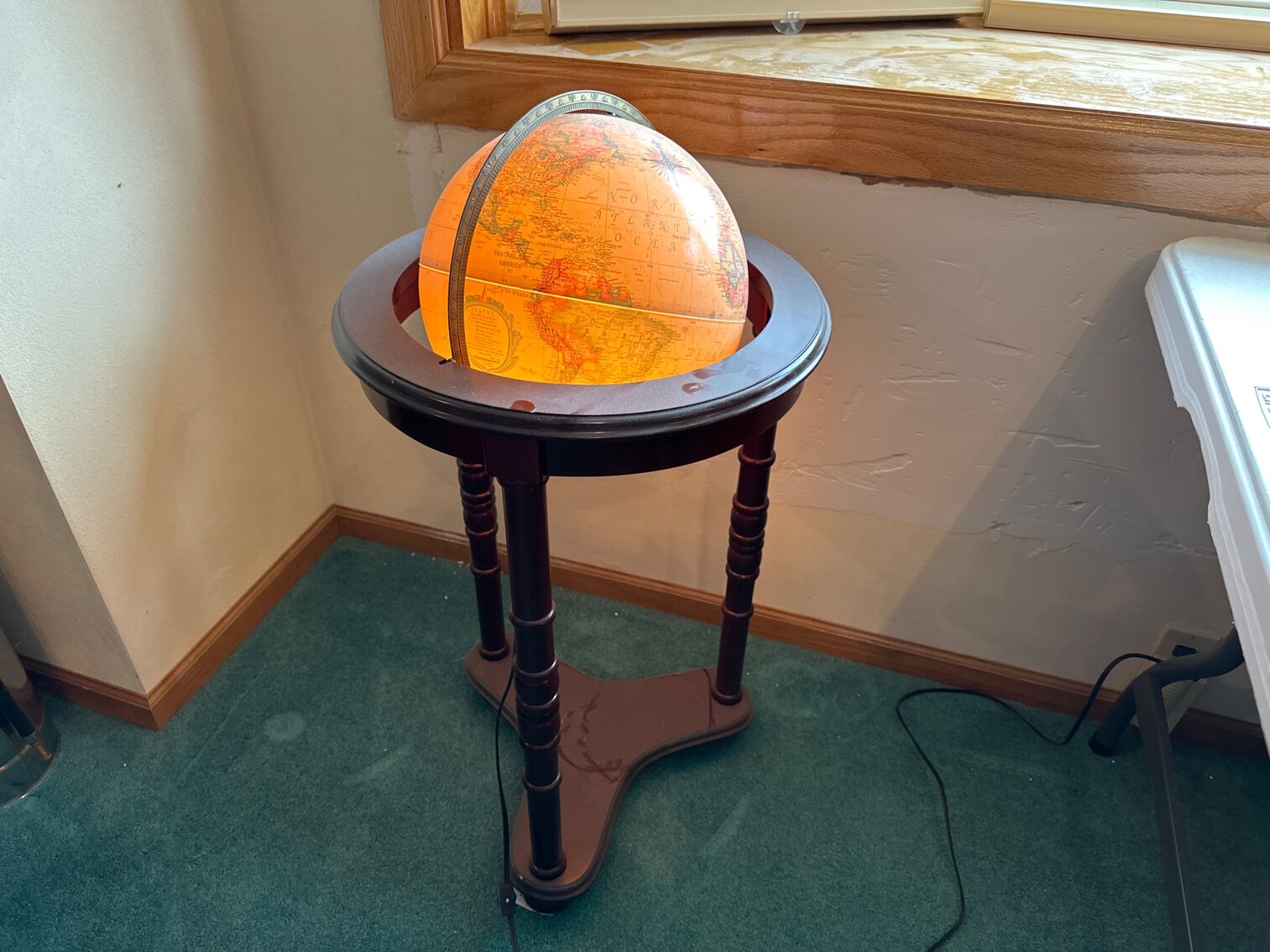 Lighted Globe with Stand