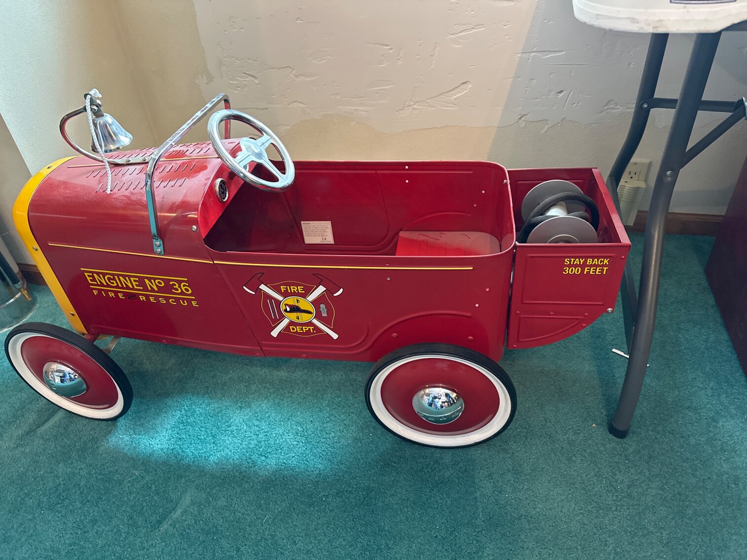Vintage Pedal Toy Firetruck-Ford