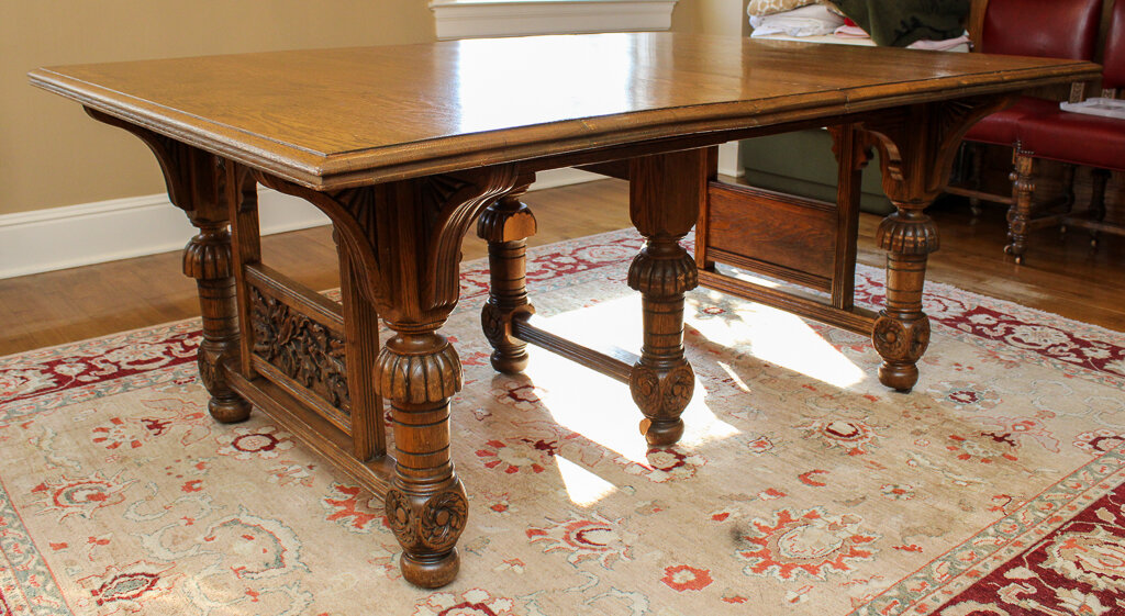 Jacobean Style Oak Dining Table