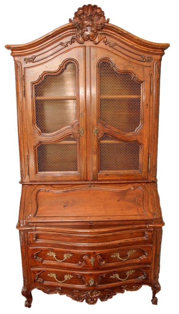 Louis XV Style Walnut Secretary