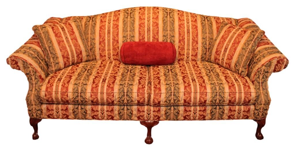 Serpentine Back Curved Arm Sofa