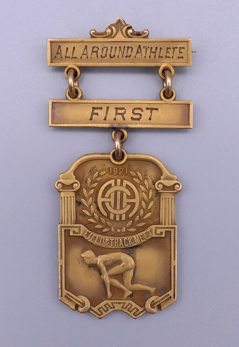 1920's Gold Filled Athletic Track & Field Award