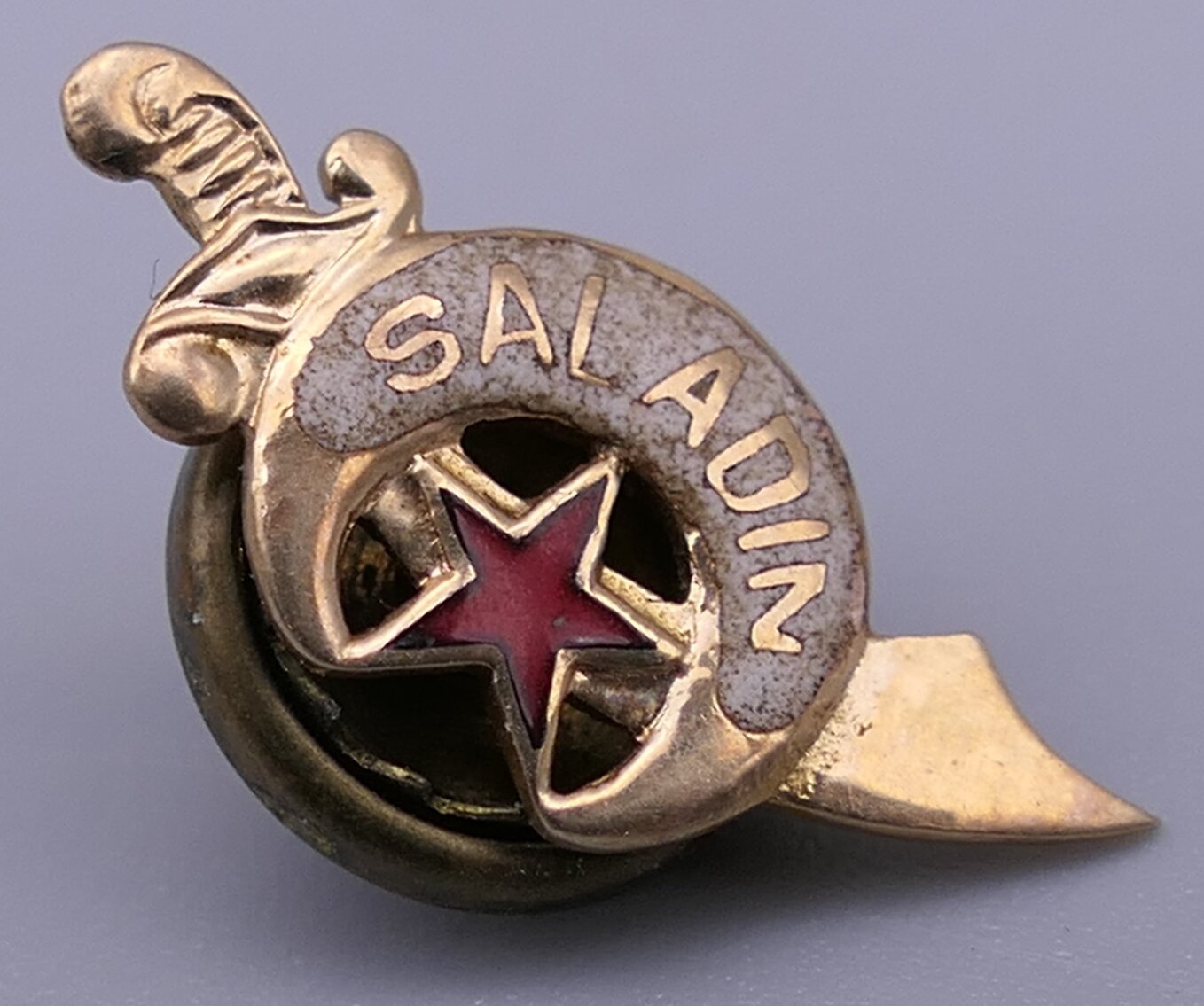 10K Gold Saladin Shriner's Pin