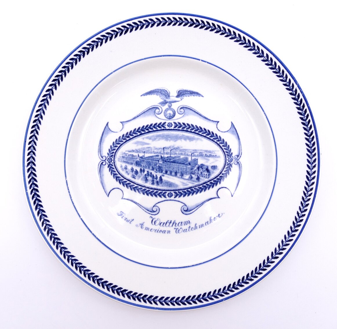 Antique Wedgwood Waltham Watch Company Plate