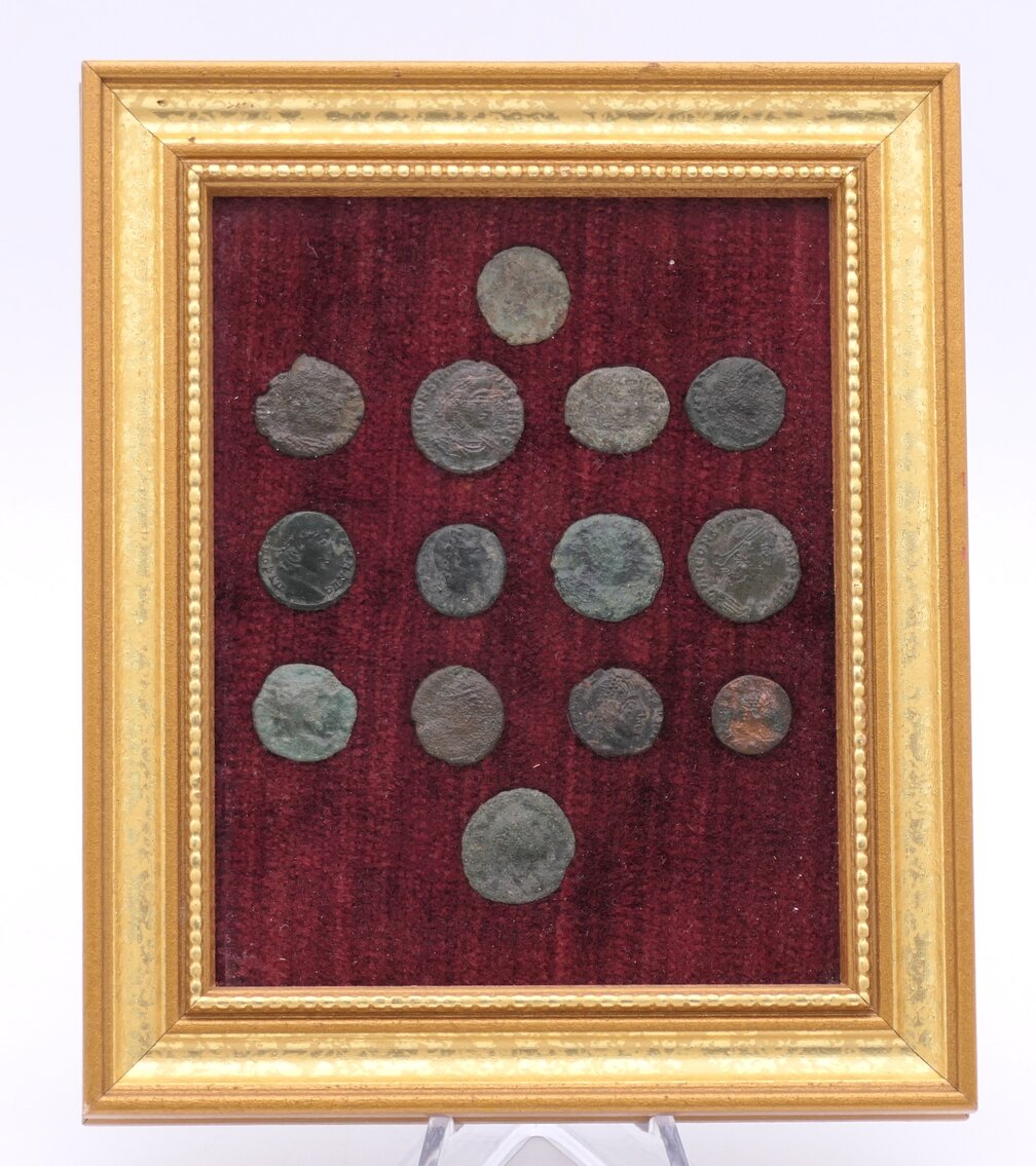 Framed Roman Coins