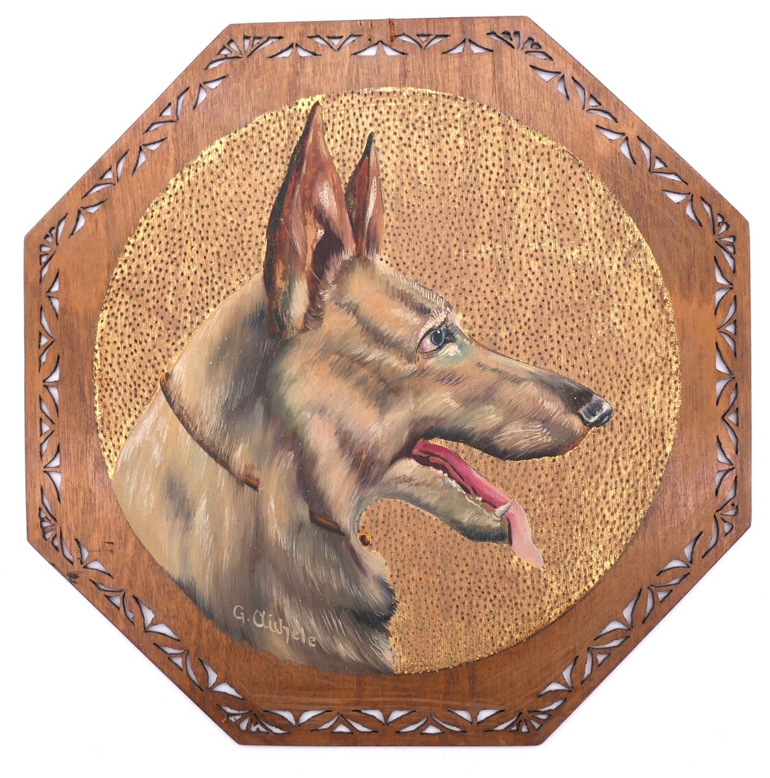 Dog Painting on Board 