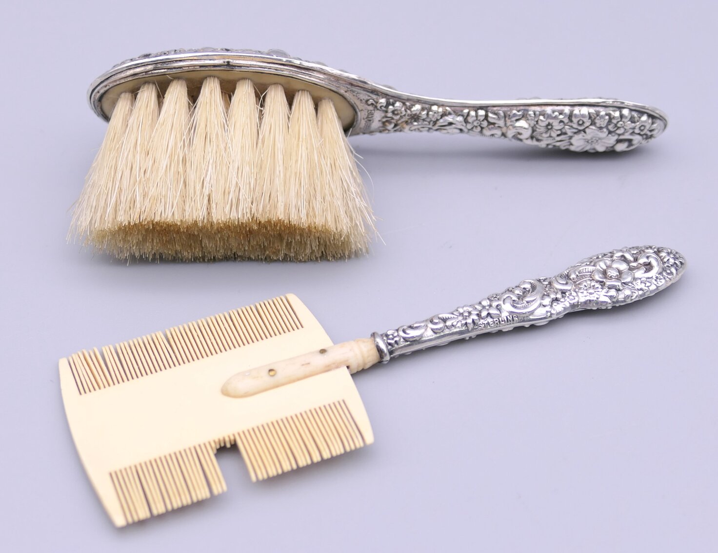 Children's Sterling Brush & Comb