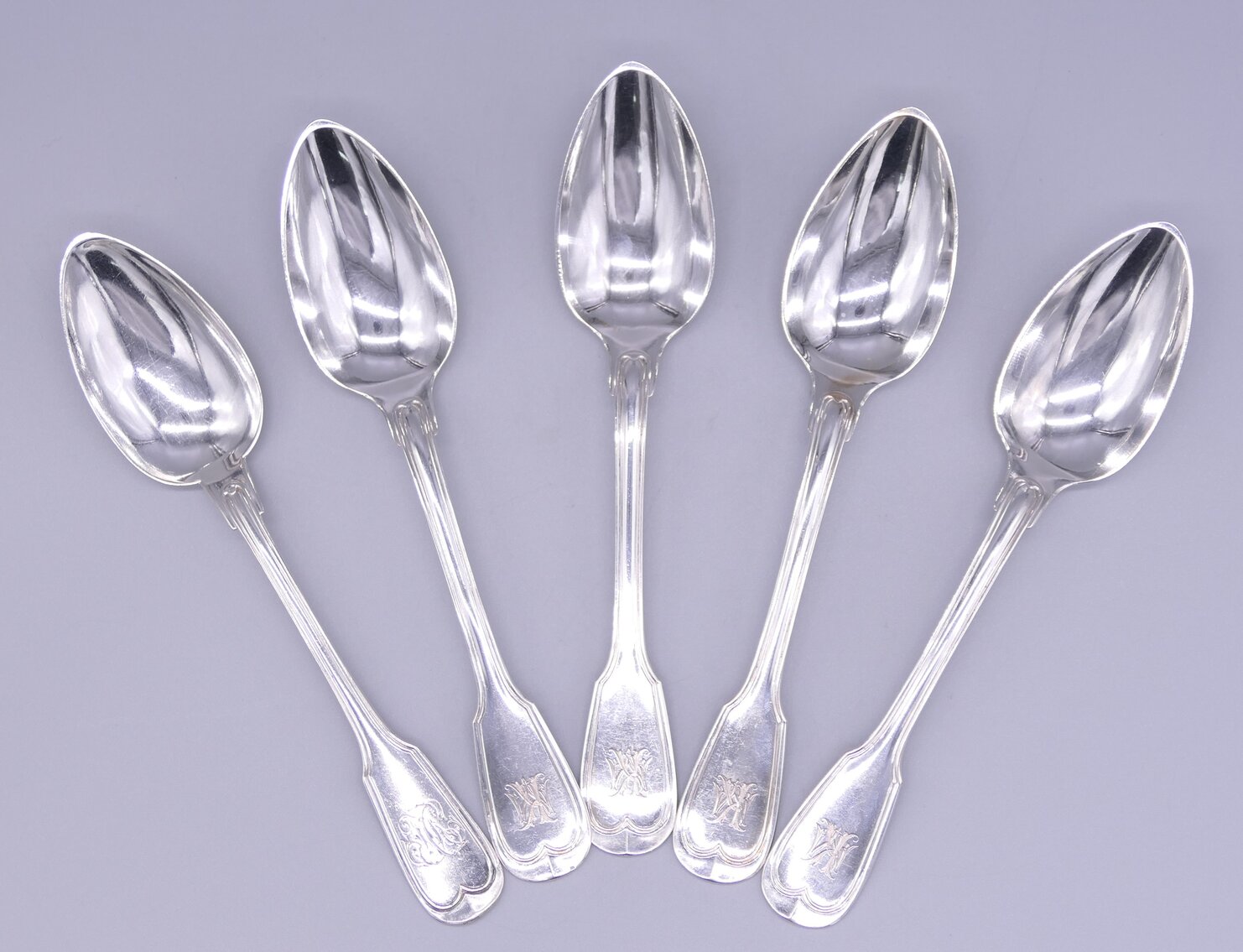 Five Silver Spoons - 750 & 800