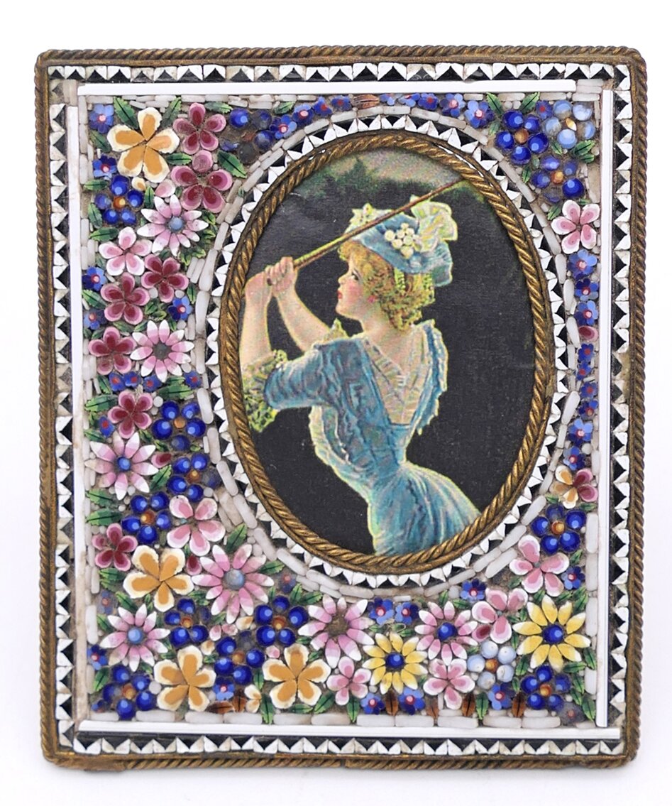 Micro Mosaic Frame Portrait of Figure