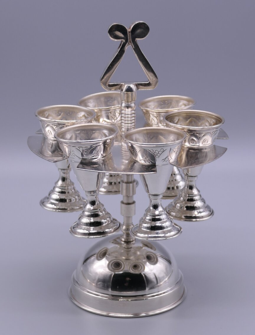 Silverplate Egg Cup Carrying Stand