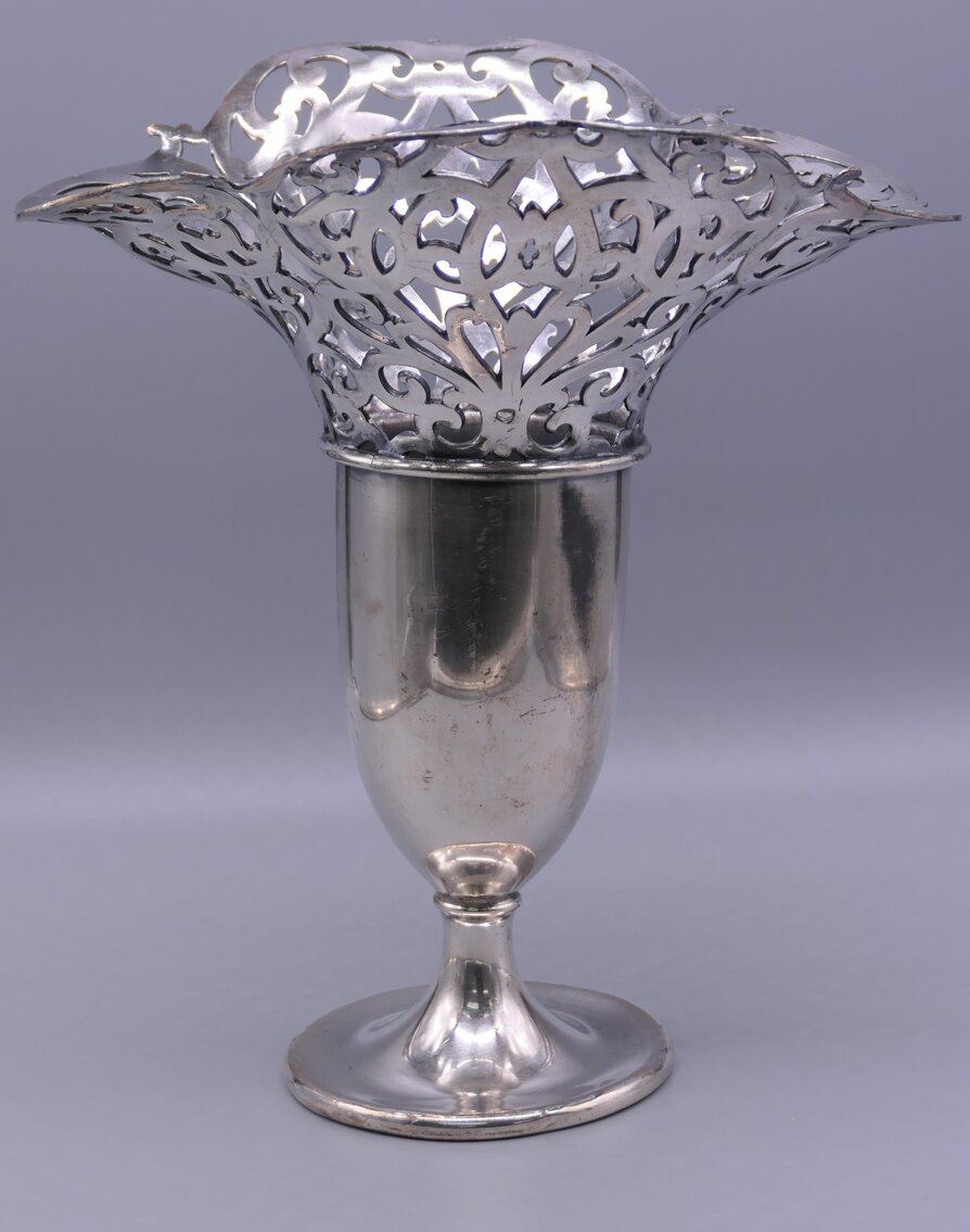 Queen City Silver Co. Fluted Vase