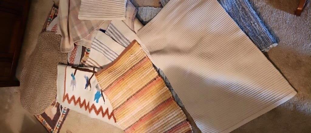 Rag and woven throw rugs