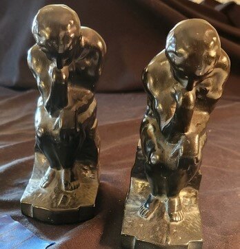 The Thinker Vintage Book Ends