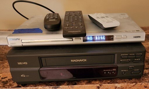 VHS Player and DVD player