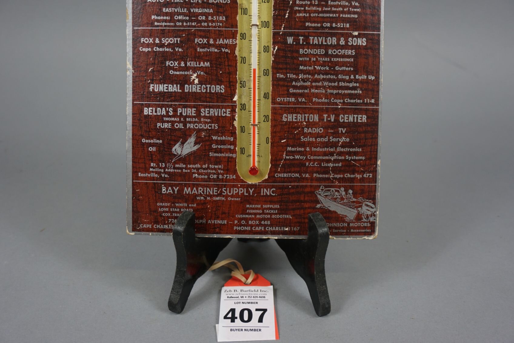 Image for Eastern Shore Advertising Auction from the Estate of Winter C Cullen III Feb 2023