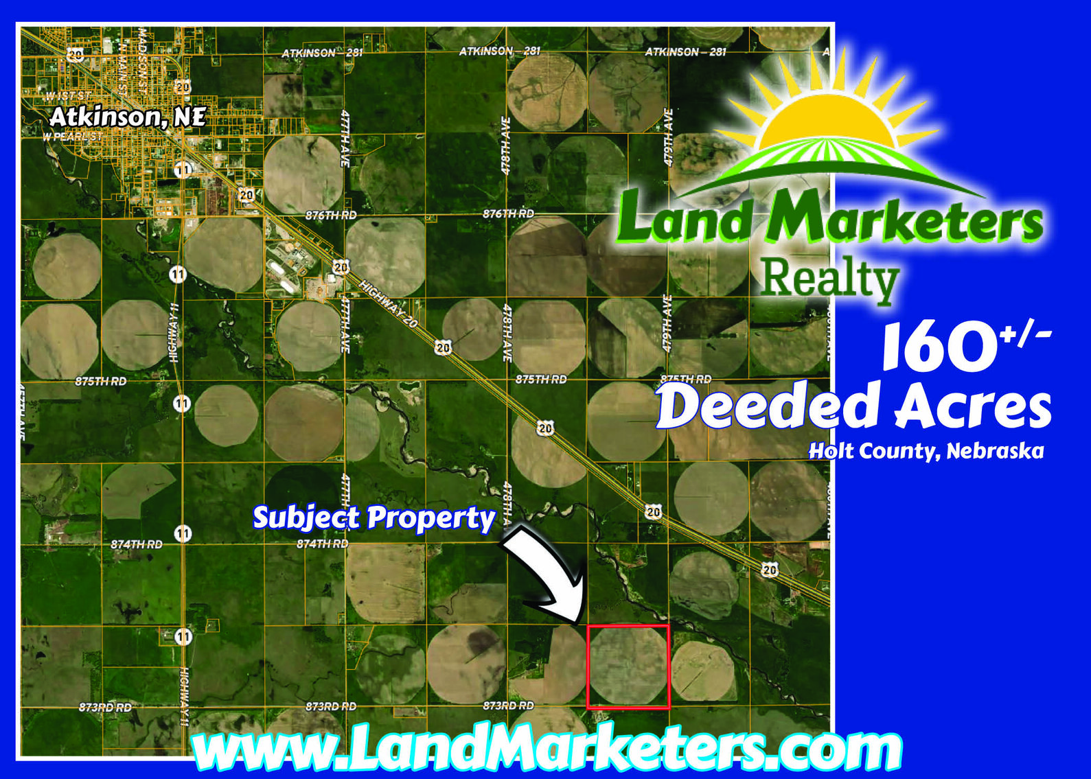 Image for 160+/- Acres in Holt County, NE located East of Atkinson, NE