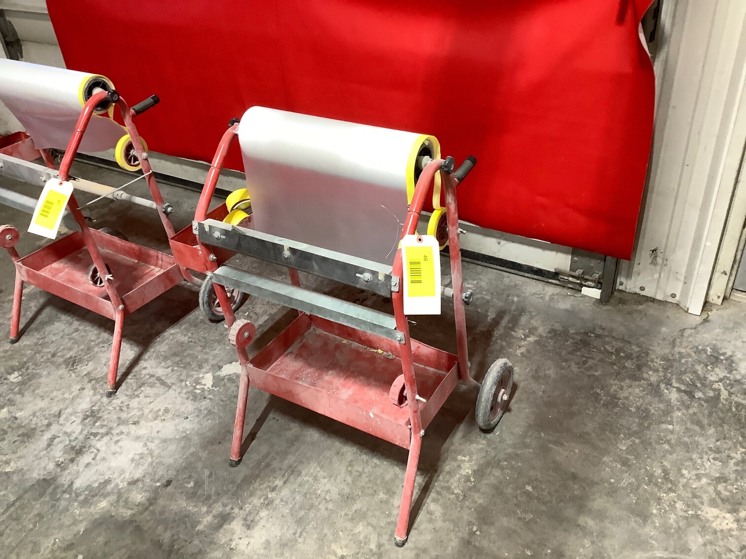Masking paper dispenser cart