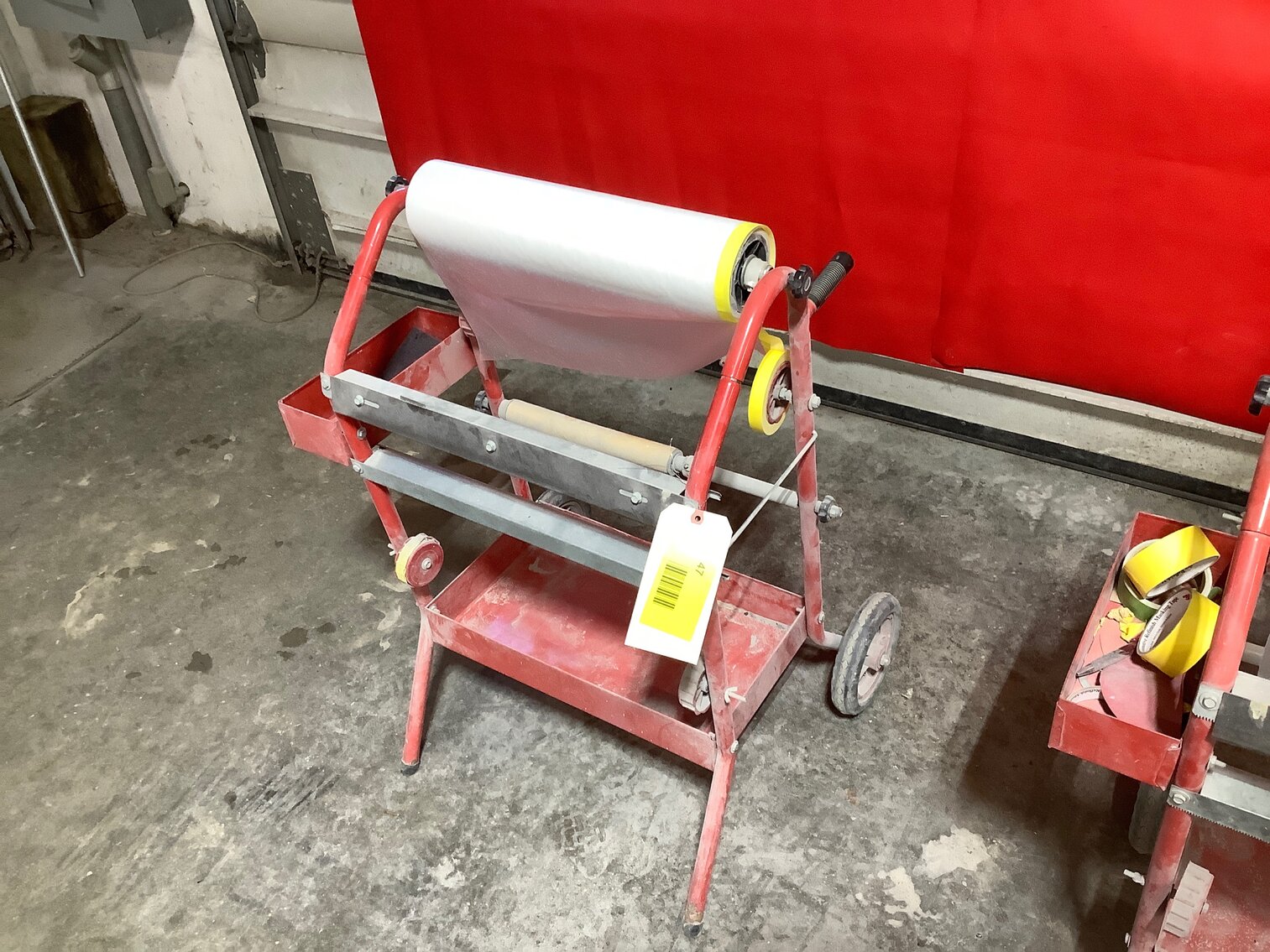 Masking paper dispenser cart